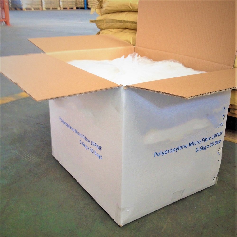 Concrete fibre export packing