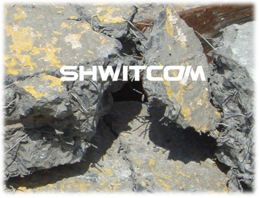 Concrete fibre product close view
