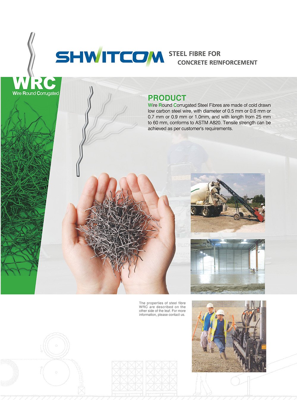 Steel fibre datasheet image